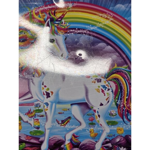 Lisa Frank ~UNICORN RAINBOW Tin Butterflies Metal Embossed Lunchbox Tin - Picture 9 of 15